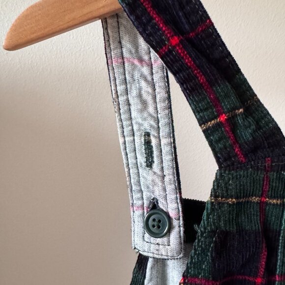 Girls Childrens Place Tartan Plaid Corduroy Dress | Adjustable Straps | Size 12 - Picture 4 of 15